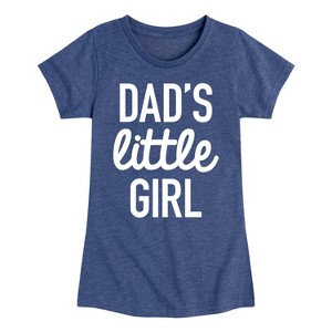 Girls' - Instant Message - Dad Set Little Girl Fitted Short Sleeve Graphic T-Shirt - 1 of 4