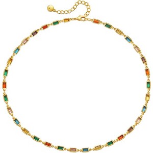 Gold Beaded Choker Necklace 18K Plated Dainty Chain for Women - 1 of 4