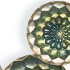 HomeRoots 33" X 60" Bronze Gold and Silver Metal Round Disc Hanging Dimensional Sculpture - 4 of 4
