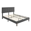 MAYEERTY Queen Size Platform Bed Frame - Upholstered Padded Headboard, 12 Wood Slats & Center Support Leg - 2 of 4