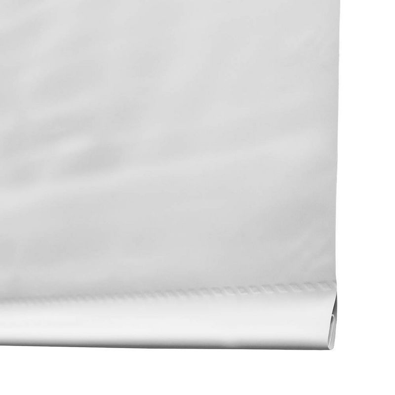 1pc Blackout Tear-to-Fit Vinyl Roller Window Shade White - Lumi Home Furnishings, 4 of 9