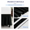 Subrtex Elastic Wrap Around Bed Skirt Dust Ruffle Smooth Soft Bed Frame Cover 15-inch Drop, Full - image 4 of 4