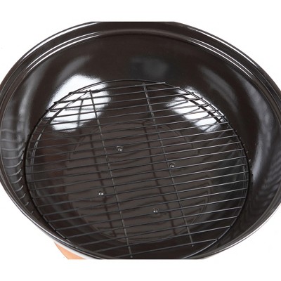 Degano 26" Black and Copper Round Wood Burning Fire Pit