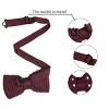 INSPIRE CHIC Men's Knitted Polka Dots Adjustable Bow Tie - 4 of 4