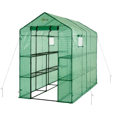 OGrow Extra Large Heavy Duty 2-Tier 12 Shelf Portable Law and Garden Greenhouse