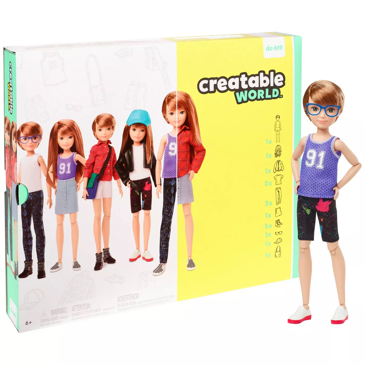 Creatable World Deluxe Character Kit Customizable Doll - Copper Straight Hair - image 1 of 6