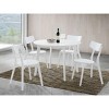 NicBex Dining Room Table for 4 Morden 41.7" Round Dining Table for 4 Counter Height Table with 4 Wood Legs for Kitchen, White - 4 of 4