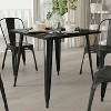 Merrick Lane Baird 31.75" Square Metal Dining Table for Indoor and Outdoor Use - 3 of 4