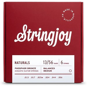 Stringjoy Naturals Phosphor Bronze Acoustic Guitar Strings 13 - 56 - 1 of 1