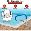 Pool Handrail for Inground Pools, 304 Stainless Steel Pool Stair Rail with 375lbs Load Capacity - 3 of 4
