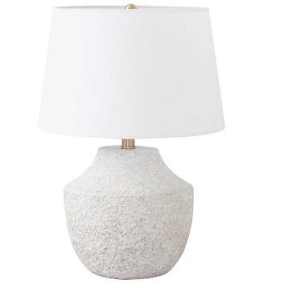 Monarch Specialties Lighting 20inchH Table Lamp Cream Concrete Ivory / Cream Shade Modern