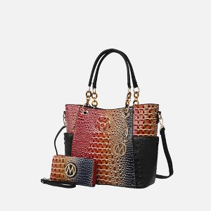 MKF Collection Bonita Crocodile Embossed Tote handbag with Wallet by Mia K - 1 of 4
