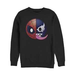 Men's Marvel Venom Spider-Man Split Emoji Sweatshirt - 1 of 3
