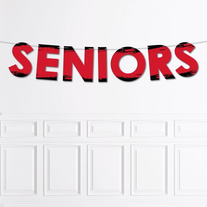 Big Dot of Happiness Red Senior Night - High School Sports and Graduation Party Decorations - Seniors - Outdoor Letter Banner, 1 of 9