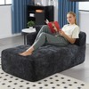 37.5'' Chenille Minimalist Loveseat Sofa with Sleeper and Ergonomic Deep Seat - 2 of 4