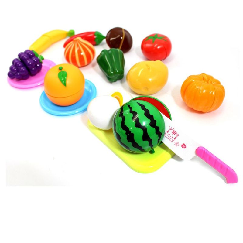 Insten Play Food Set of Fruit and Vegetable, Toy Kitchen Accessories, Pretend Cutting for Toddlers and Kids, 2 of 4