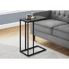 Monarch Specialties Accent Table C-Shaped End Side Snack Living Room Bedroom Metal Laminate Grey Black Contemporary Modern - 2 of 4