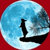 Men's Design By Humans Moon Bunny By Maryedenoa T-Shirt - 2 of 4