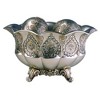 HomeRoots 7" Silver Scalloped Design Polyresin Decorative Bowl With Orbs - 4 of 4