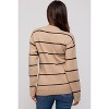 PinkBlush Mocha Striped Mock Neck Maternity Sweater - 3 of 4