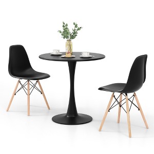 Tangkula 3PCS Dining Kitchen Set Modern Round Dining Table Chairs for Small Space - 1 of 4