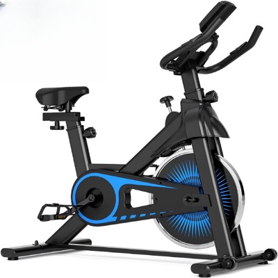 NAYSAYE Adjustable Resistance Exercise Bike, Stationary Bikes, Indoor Cycling Bike with Adjustable Cage Pedals for Home Gym, Blue, 42"*41.6"*21.6"