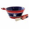 Transpac 3.0 Inch Americana Bowls W/Spreader Patriotic Snack Snack Bowls - 3 of 3