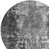 Gray Charcoal And Silver Abstract Washable Indoor Outdoor Area Rug - 4 of 4