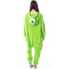 Disney Monsters Inc Adult Mike Wazowski Kigurumi Costume Union Suit Pajama Lime Green - 4 of 4