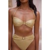 Moda Minx Amour 'Gold Shimmer' High Waist Crystal Bikini Bottoms - image 3 of 4