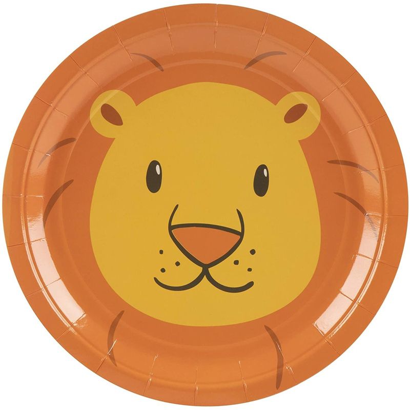 Blue Panda Animal Party Supplies - Serves 24 Zoo Jungle Theme for Birthday & Baby Shower, Includes Paper Plates, Napkin, Cups, Cutlery, 4 of 8