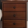 Sapphtopaz Modern Nightstand with 3 Drawers Rectangular Night Stand with Wood Leg and Black Round Handle Side Table for Bedroom, Living Room - 4 of 4