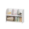 Yinvani Kids Bookcase with 4 Compartments, Storage BookShelf, Toy Organizer for Children's Room, Playroom, Nursery - 3 of 4