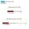 Unique Bargains Stainless Steel Non-slip Sponge Handle Portable Collapsible Flag Pole 9 Sections 2 Pc - 2 of 4