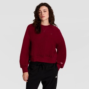 Champion Women's Voluminous Sleeve Fleece Crewneck Sweatshirt