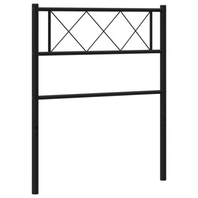 vidaXL Metal Headboard, Black, 39.4"