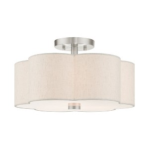 Livex Lighting Solstice 3 - Light Semi-Flush Mount in  Brushed Nickel - 1 of 1