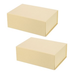 Unique Bargains Easy to Assemble Durable Cardboard Gift Box with Magnetic Lid 2 Pcs - 1 of 4