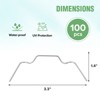 EAGLE PEAK 100pcs Greenhouse Glazing Clips, W Type Stainless Steel Clamps Green House Accessory for Greenhouse Cover - 2 of 4