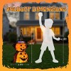 FURNIinspire Decorative Holiday Scene Props Outdoor Halloween Collapsible Pumpkin Lamp Decoration with Cape Metal Stand, Orange, 12"*12"*36" - 3 of 4