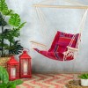 Northlight Striped Outdoor Hammock Chair with Pillow - 37" x 35.25" - Pink and Red - 2 of 4