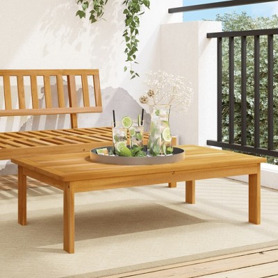vidaXL Patio Table 39.4"x23.6"x11.8" Solid Wood Acacia