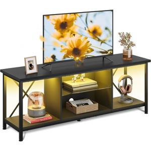 GALAXHERO TV Stand for 55 65 Inch TV, LED Entainment Center with Storage, TV Console for Bedroom and Living Room, Black - 1 of 1