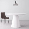 CENGHU Round Dining Table, Modern High Gloss Minimalist Round Dining Table, Kitchen Table for Dining Room, Kitchen, Living Room - 3 of 4