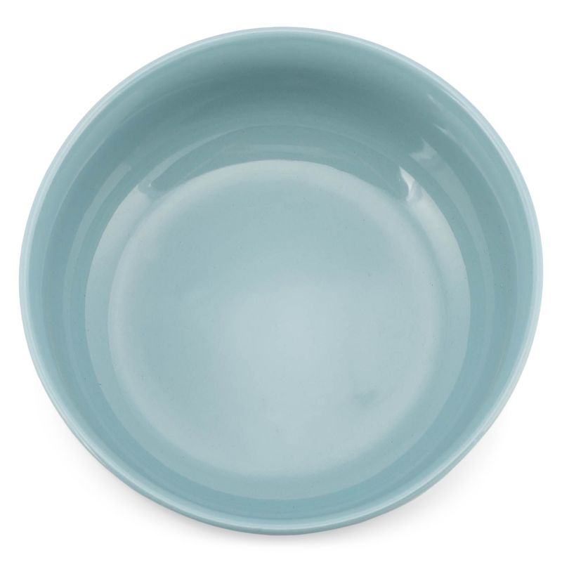 Elanze Designs Bistro Glossy Ceramic 8.5 inch Pasta Salad Large Serving Bowls Set of 2, Ice Blue, 3 of 7