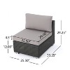 Christopher Knight Home 5pc Santa Rosa Wicker Outdoor V-Shaped Sectional Furniture Sofa Set Gray/Light Gray - 3 of 4