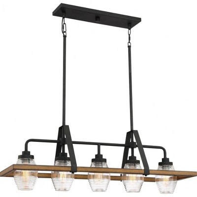Quoizel Lighting Guilford 5 - Light Island Pendant Light in  Grey Ash