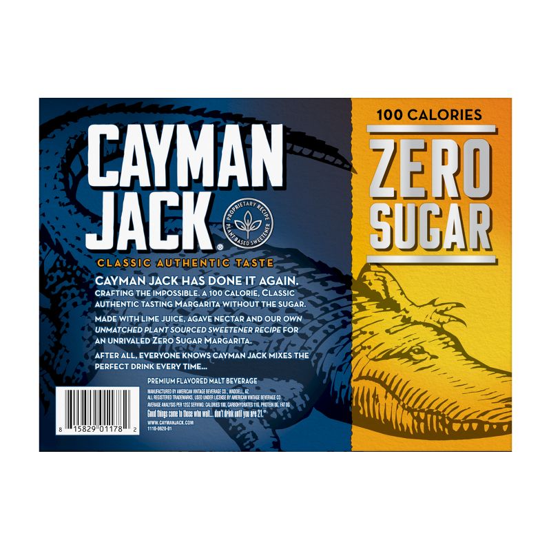 Cayman Jack Margarita Zero - 12pk/12 fl oz Cans, 5 of 8