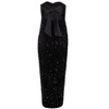 QUIZ Women's Sequin Bandeau Sweetheart Bow Back Maxi Dress - 4 of 4