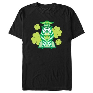 Men's Star Wars: The Mandalorian St. Patrick's Day Ahsoka Tano and Grogu T-Shirt - 1 of 4
